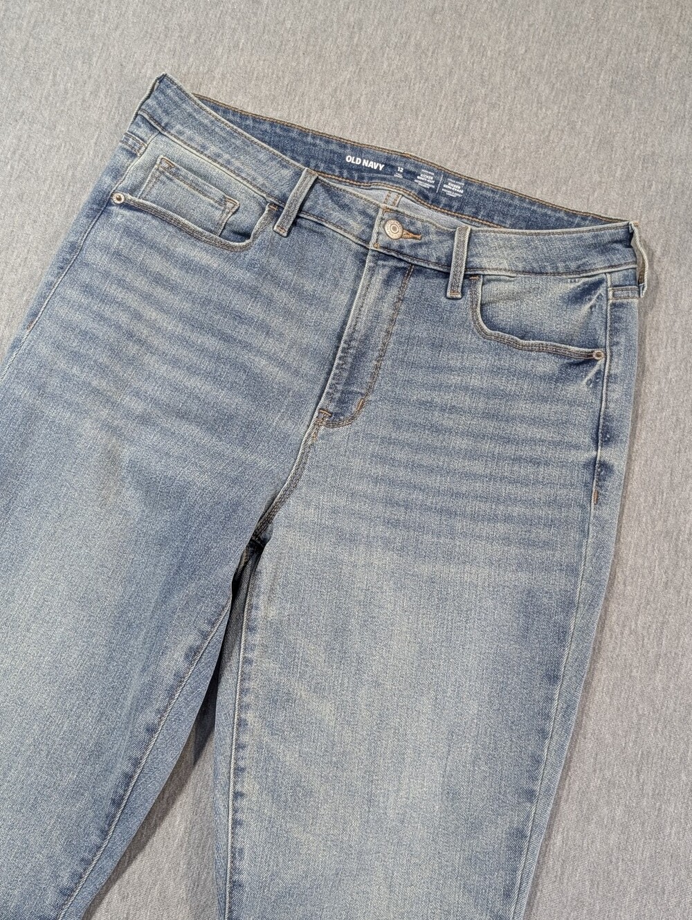 Old Navy High Rise Kicker Boot Cut Jeans Women's 12 Tall Light Blue